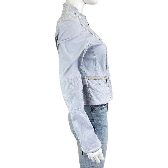 White House Black Market Light Gray Bomber Jacket - Picture 2 of 7